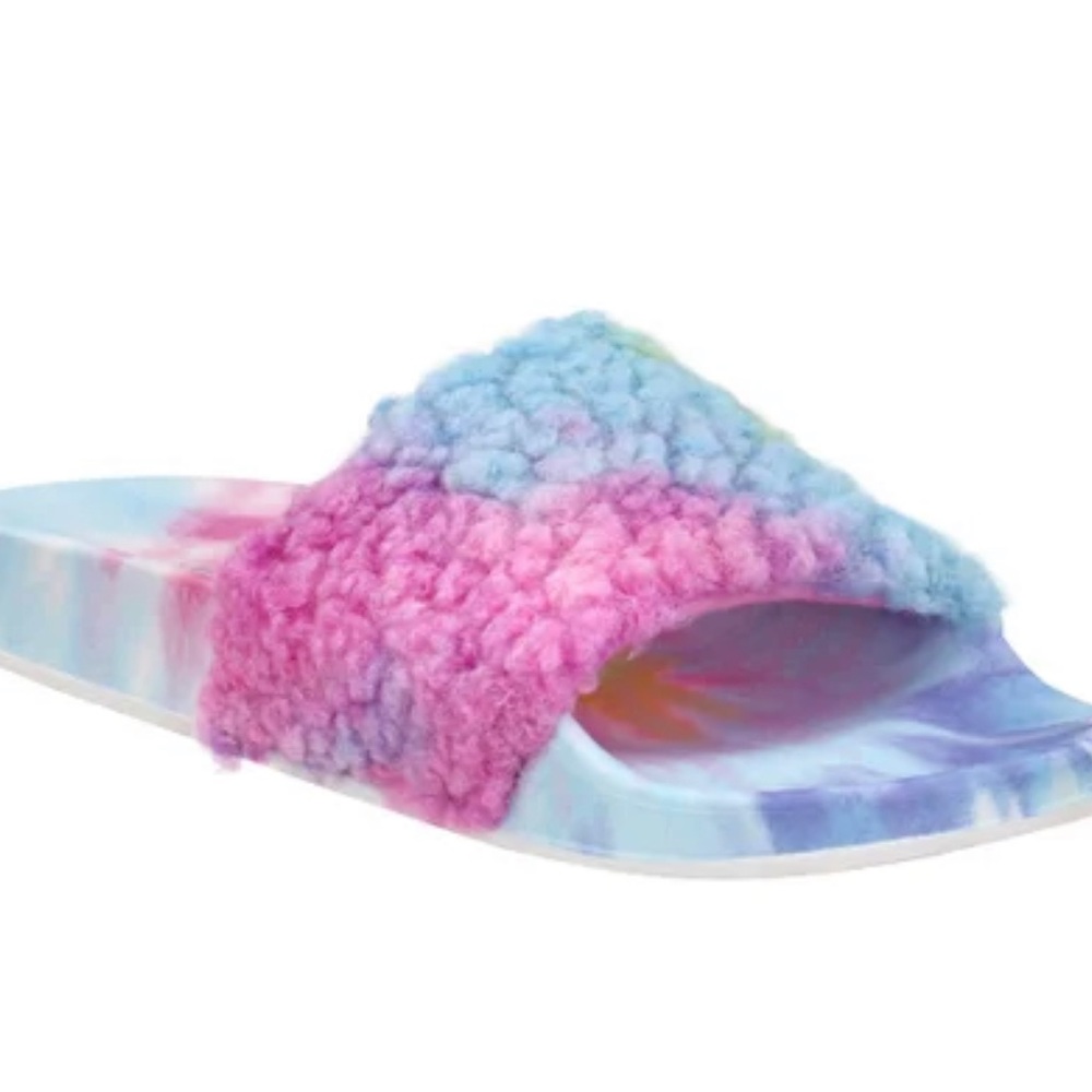 Shear Faux Fur Tie Dye Slippers
Womens | Steve Madden Size 6
